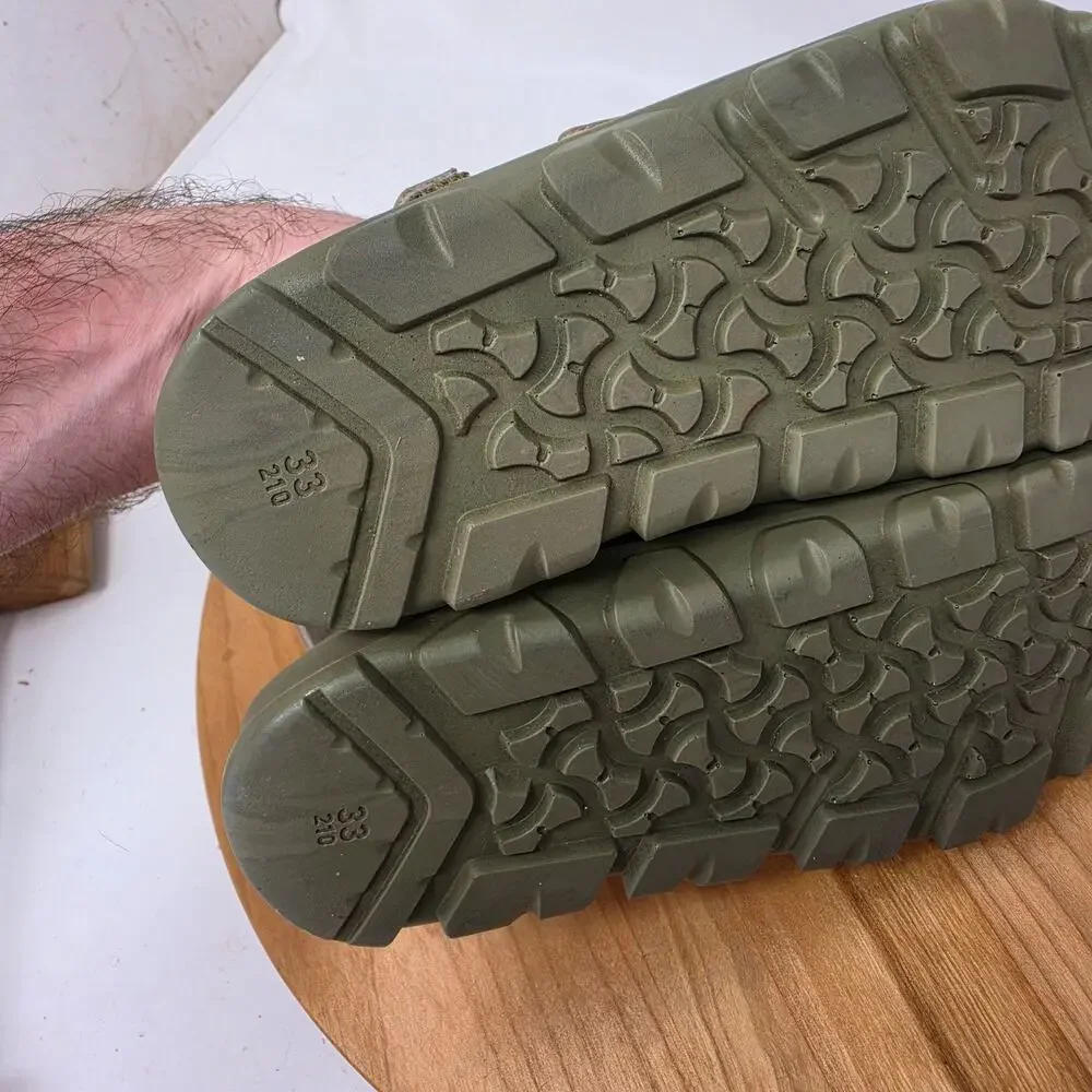 Birkenstock Sandals Youth 2 Mogami Birko Flor Hook Loop Strappy Green Summer